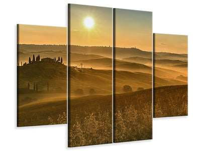 4-piece-canvas-print-sunset-in-the-rocks