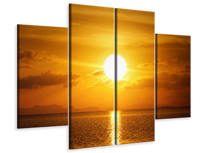 4-piece-canvas-print-sunset-lake