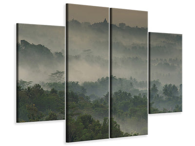 4-piece-canvas-print-temple-in-the-mist