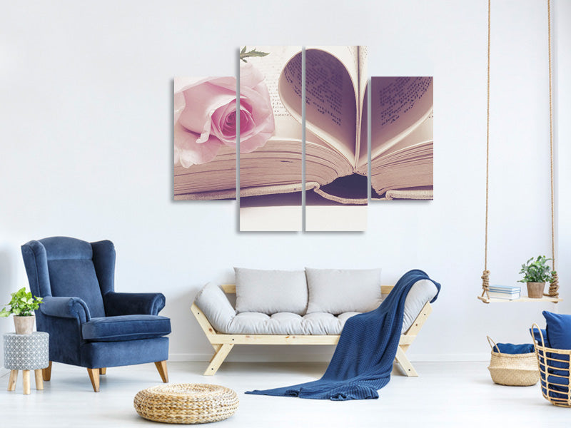 4-piece-canvas-print-the-book-of-love
