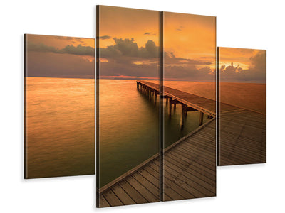 4-piece-canvas-print-the-footbridge-by-the-sea