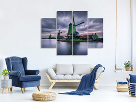 4-piece-canvas-print-the-green-windmill