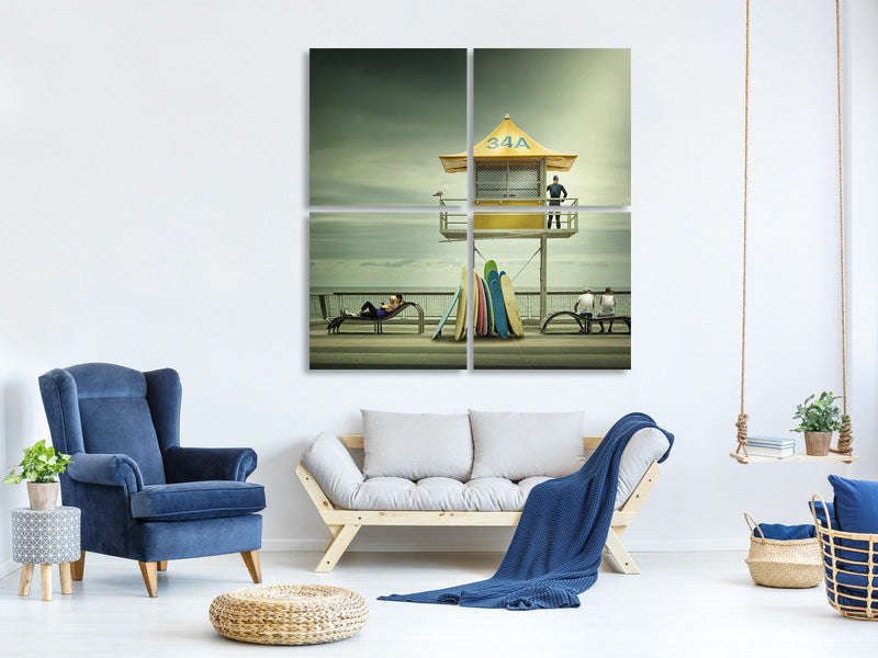 4-piece-canvas-print-the-life-guard