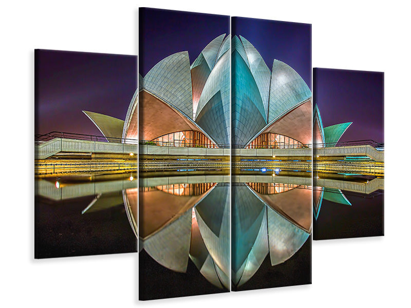 4-piece-canvas-print-the-lotus-temple