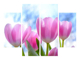 4-piece-canvas-print-tulips-in-nature