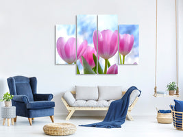 4-piece-canvas-print-tulips-in-nature