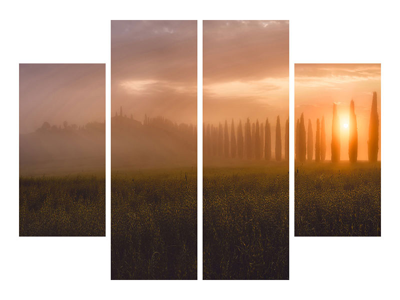 4-piece-canvas-print-tuscany-sunrising