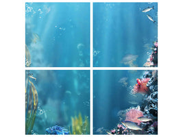 4-piece-canvas-print-underwater