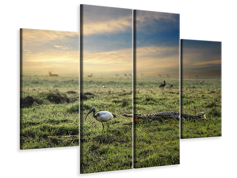 4-piece-canvas-print-world-without-humans