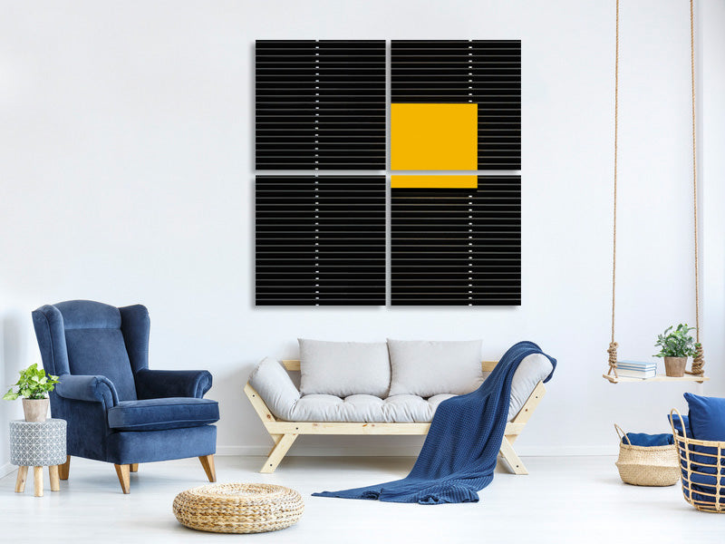 4-piece-canvas-print-yellow-square