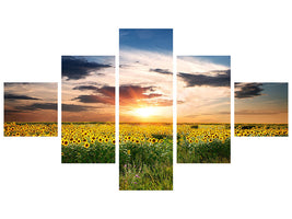 5-piece-canvas-print-a-field-of-sunflowers