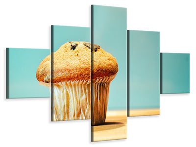 5-piece-canvas-print-a-muffin