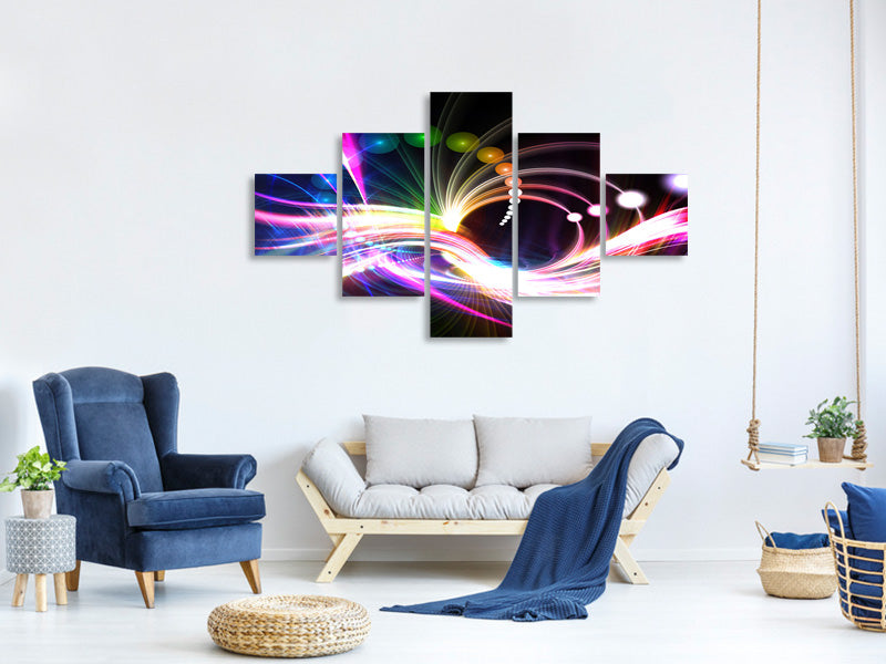 5-piece-canvas-print-abstract-light-reflections