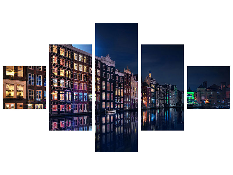 5-piece-canvas-print-amsterdam-windows-colors