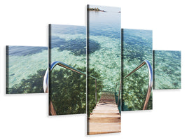 5-piece-canvas-print-bath-in-the-sea