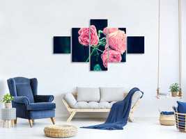 5-piece-canvas-print-beautiful-pink-roses