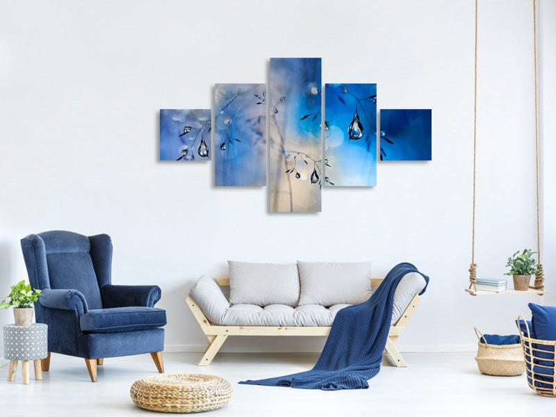 5-piece-canvas-print-blue-rain