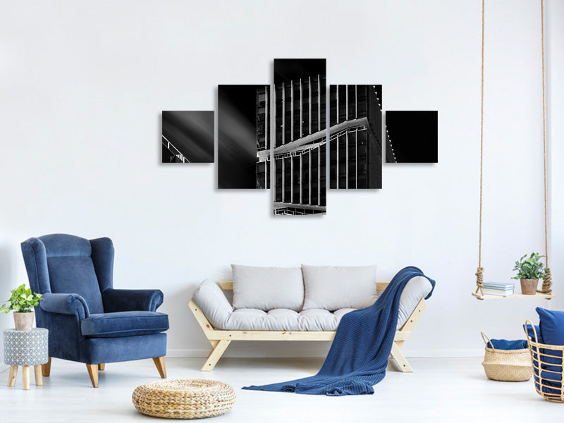 5-piece-canvas-print-broken-lines