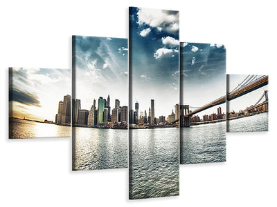 5-piece-canvas-print-brooklyn-bridge-from-the-other-side