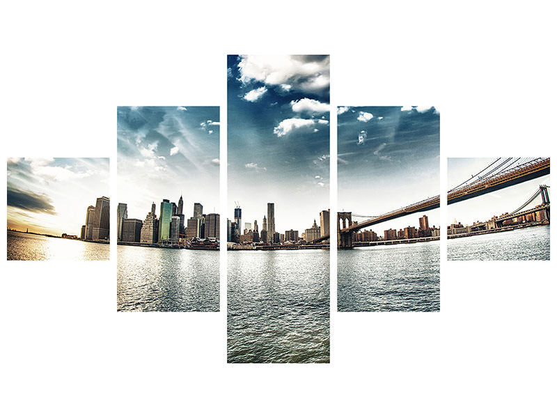 5-piece-canvas-print-brooklyn-bridge-from-the-other-side