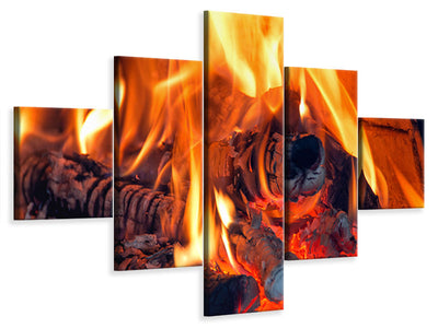 5-piece-canvas-print-campfire