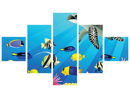 5-piece-canvas-print-childrens-underwater-world