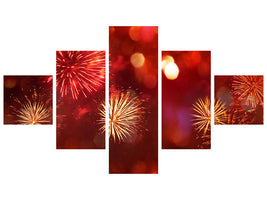 5-piece-canvas-print-colorful-fireworks