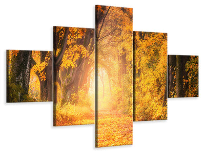 5-piece-canvas-print-colors-magnificent-forest