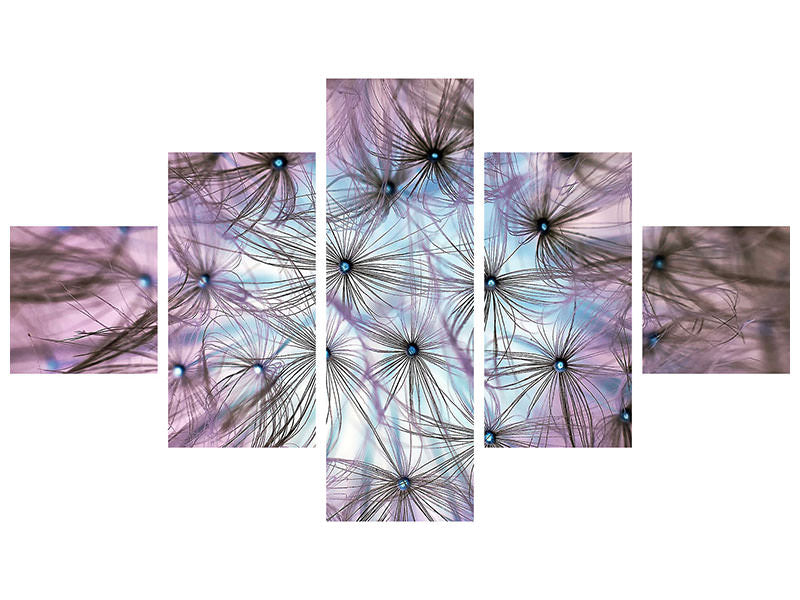 5-piece-canvas-print-dandelion-in-the-light-play