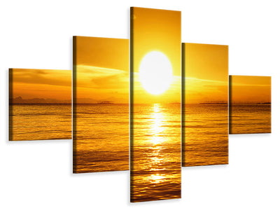 5-piece-canvas-print-fantastic-sunset