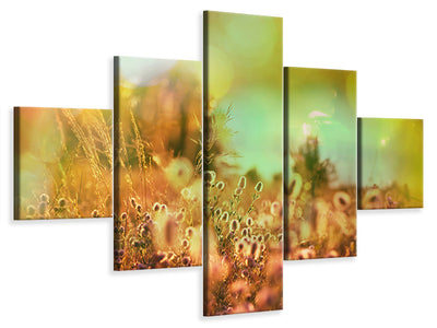 5-piece-canvas-print-flower-meadow-at-twilight
