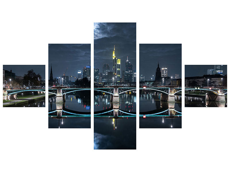 5-piece-canvas-print-frankfurt-at-full-moon