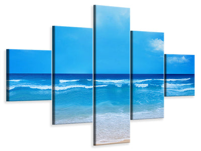 5-piece-canvas-print-gentle-beach-waves