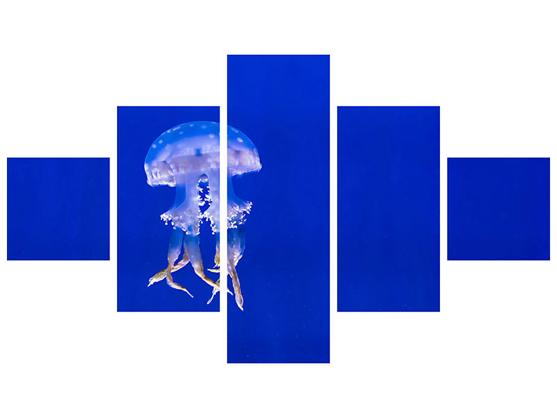 5-piece-canvas-print-glowing-jellyfish