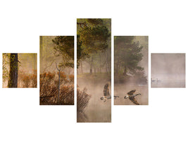 5-piece-canvas-print-goose-fight