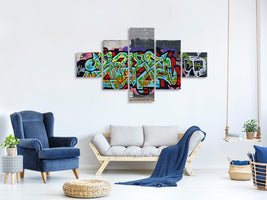 5-piece-canvas-print-graffiti-in-new-york