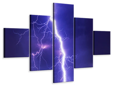5-piece-canvas-print-imposing-lightning