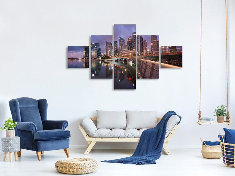 5-piece-canvas-print-jubilee-bridge