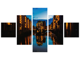 5-piece-canvas-print-lights-from-hamburg