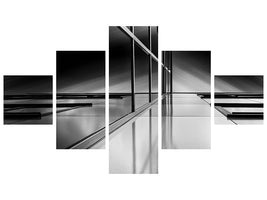 5-piece-canvas-print-lines-and-reflections