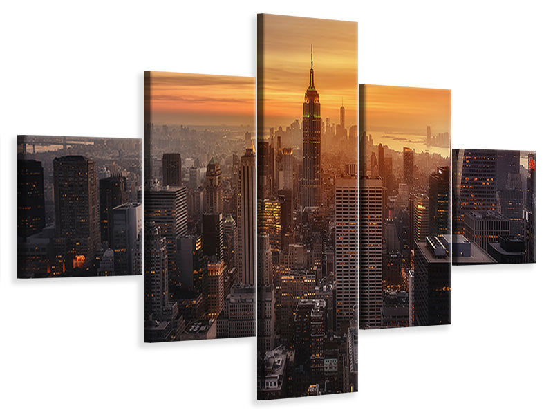 5-piece-canvas-print-manhattan-light