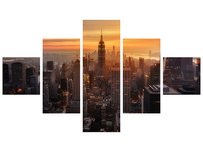 5-piece-canvas-print-manhattan-light