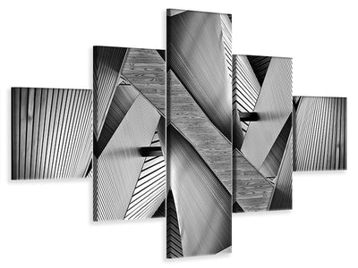 5-piece-canvas-print-metal-origami