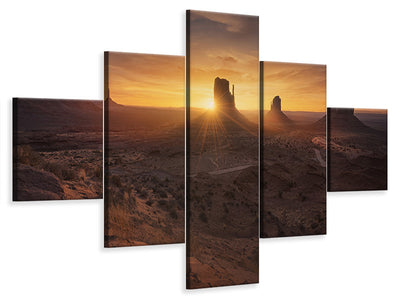 5-piece-canvas-print-monument-sunrise