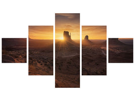 5-piece-canvas-print-monument-sunrise