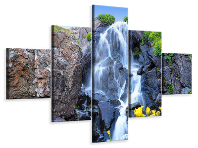 5-piece-canvas-print-moving-waterfall