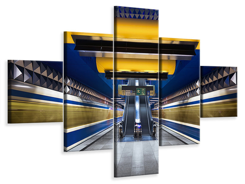 5-piece-canvas-print-munich-underground