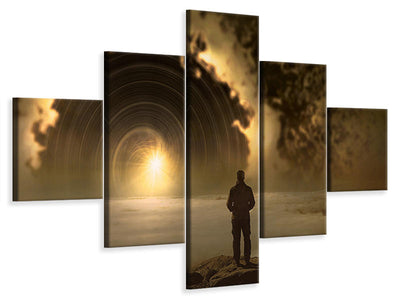 5-piece-canvas-print-mystic-mood-in-solitude