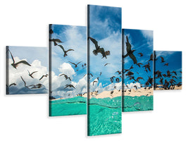 5-piece-canvas-print-ocean-bird