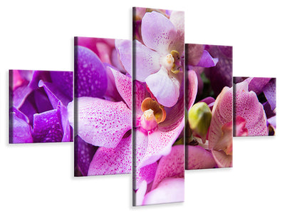 5-piece-canvas-print-orchid-paradise